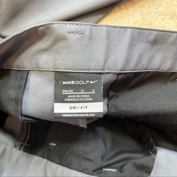Nike Straight Leg Flex Golf Pants Gray Performance Drif-Fit Men's Size 34x30 - Picture 10 of 16